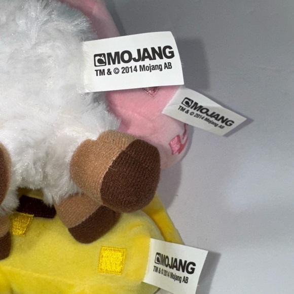 Minecraft Plush Lot of 3- Pig, Ocelot &  Sheep 2014 Mojang - Picture 3 of 5